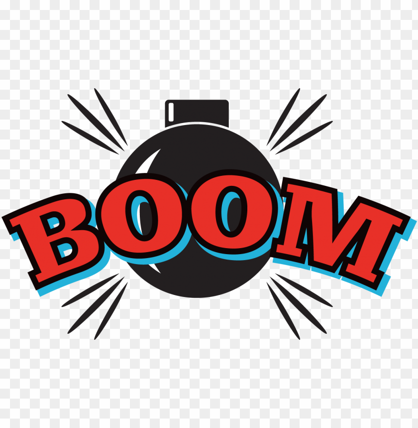 Boom Stickers Word Expression Comic Cartoon PNG Transparent With Clear Background ID 474637