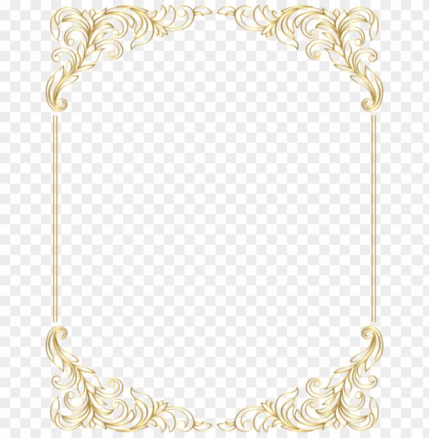 border frame decorative png gold