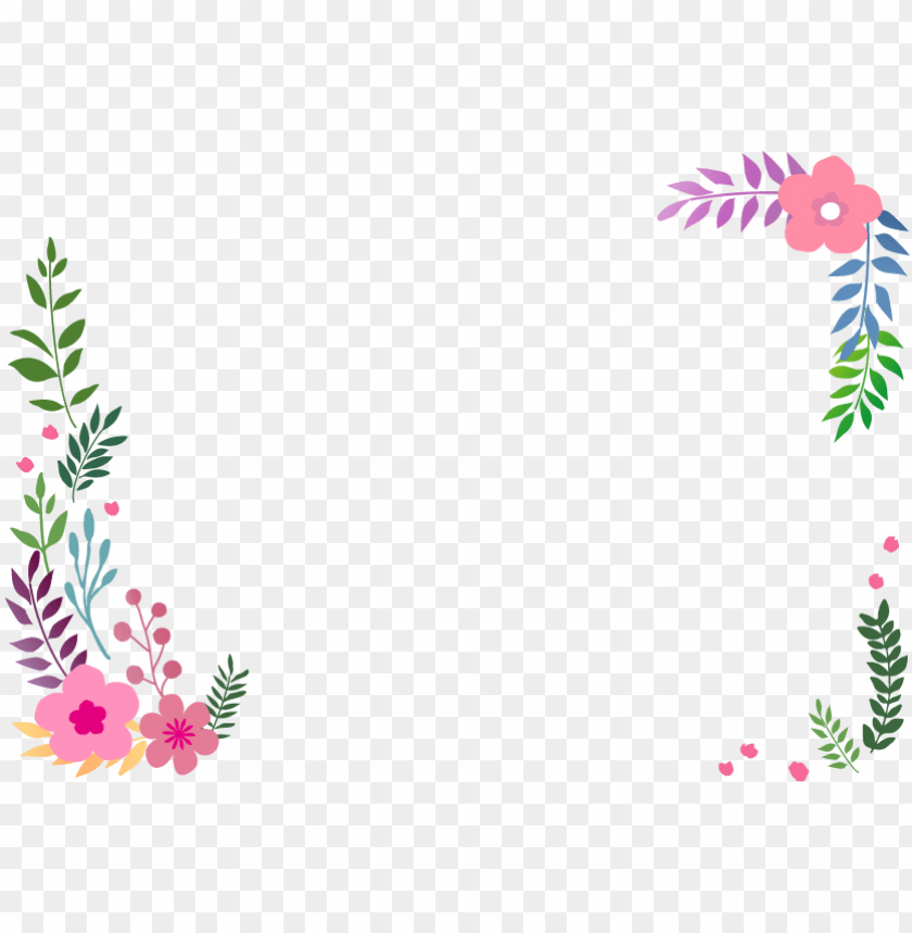 Borders And Frames Flower Petal Clip Art - 無料 イラスト 花 フレーム PNG Transparent Background