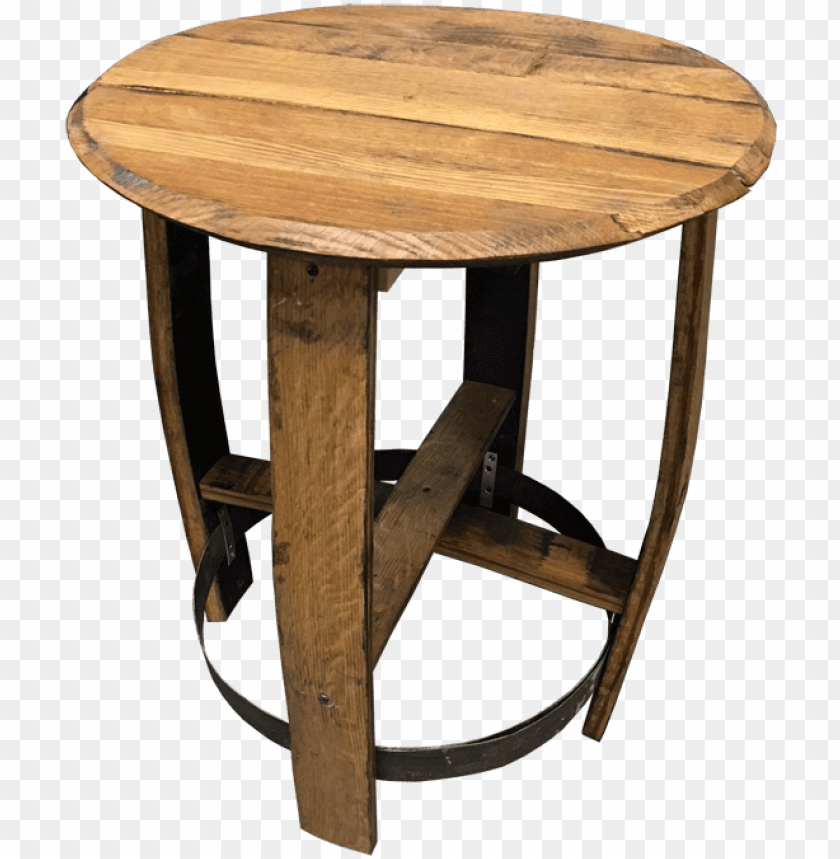 bourbon barrel side table end table PNG transparent with Clear Background ID 243297