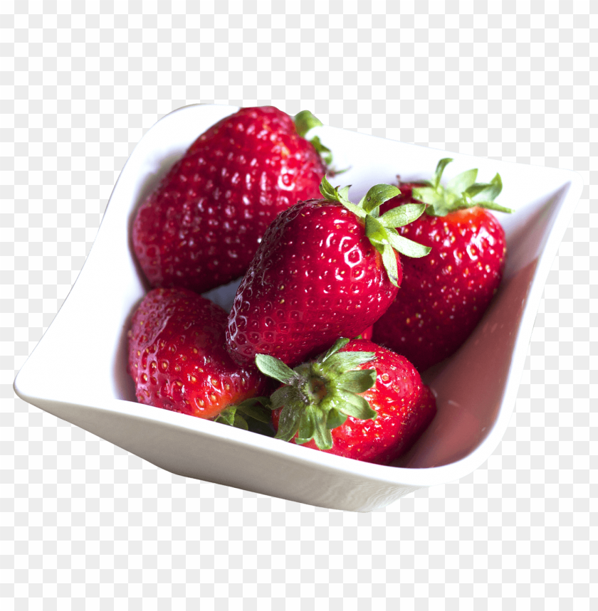 Bowl Filled With Fresh Strawberries Png - Free PNG Images