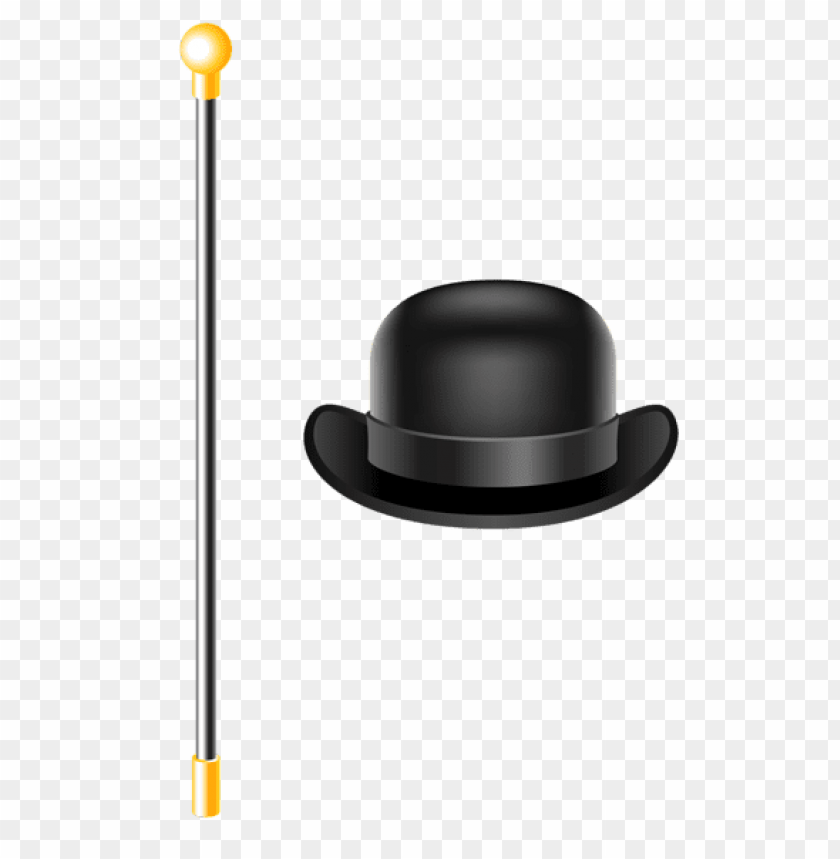 Download bowler hat with canepicture clipart png photo  @toppng.com