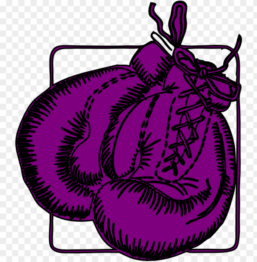 Boxer Clipart Box Glove - Purple Boxing Glove Transparent PNG Image With Transparent Background