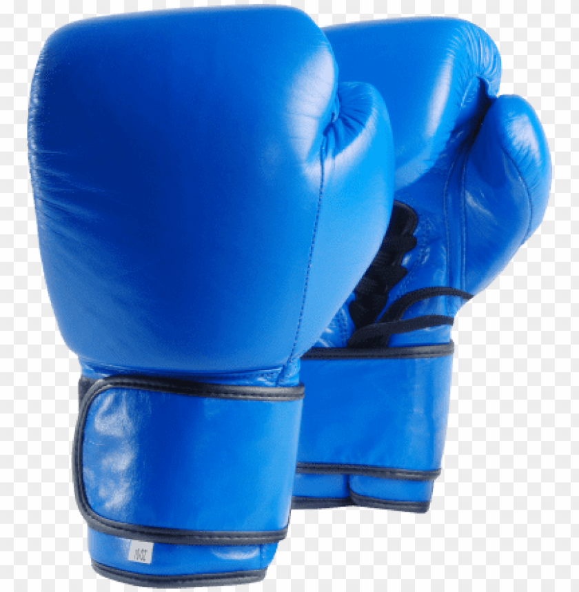 Blue Boxing Gloves on