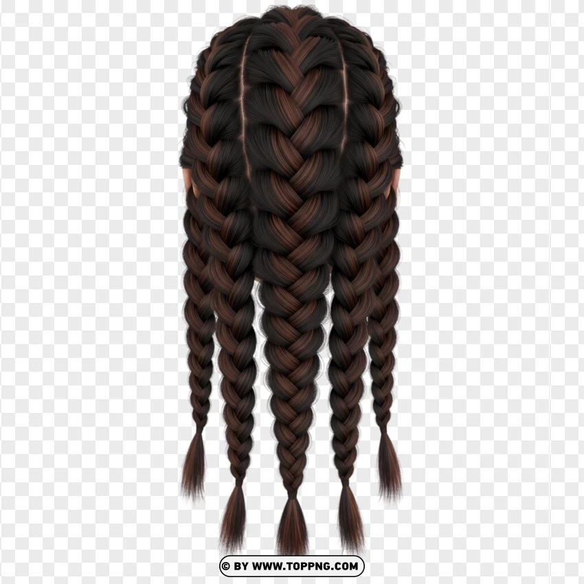 Braided hairstyle – side braid, shoulder length