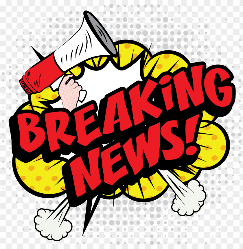 Breaking News Expression Comic Cartoon Effect PNG Image With Transparent Background