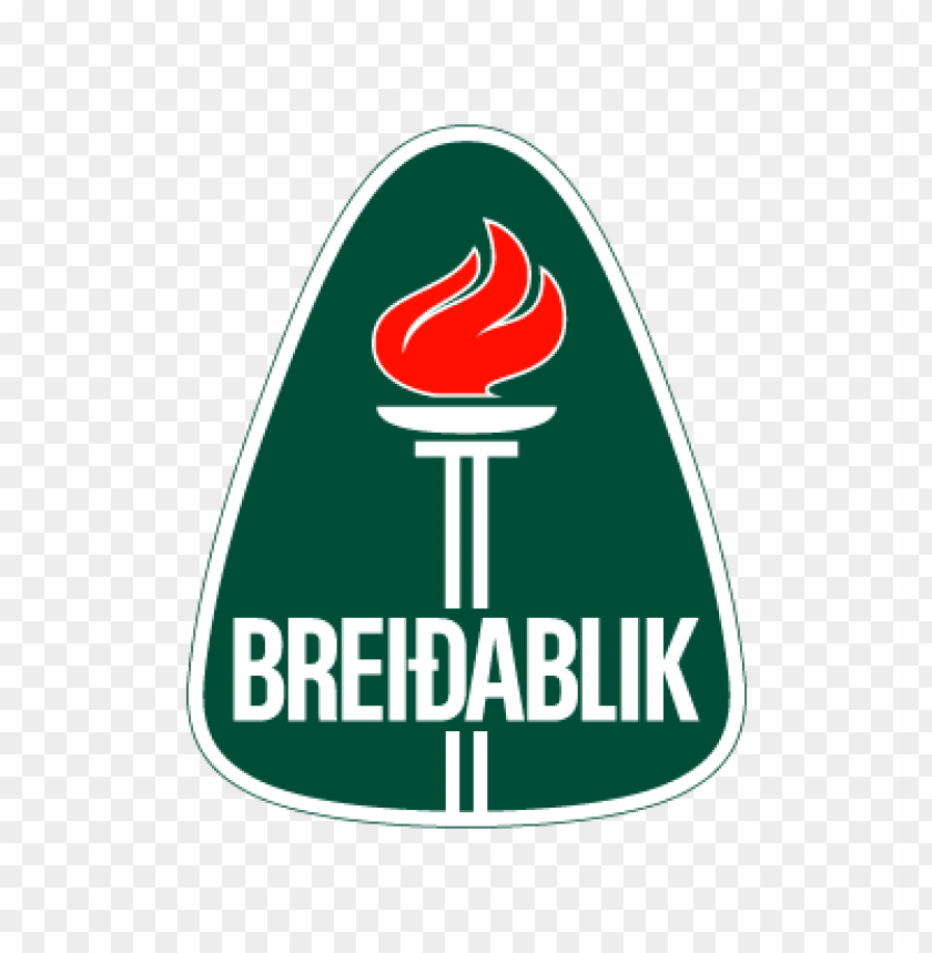 Breiðablik logo, sports club, Iceland, green and red colors, athletic emblem