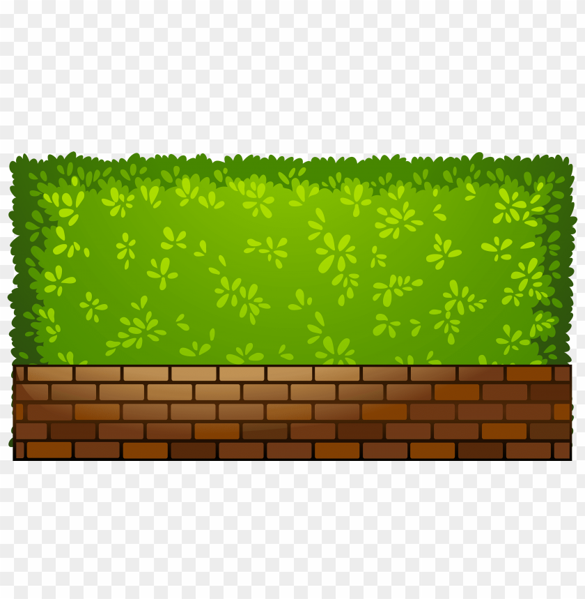 brick, fence, plants