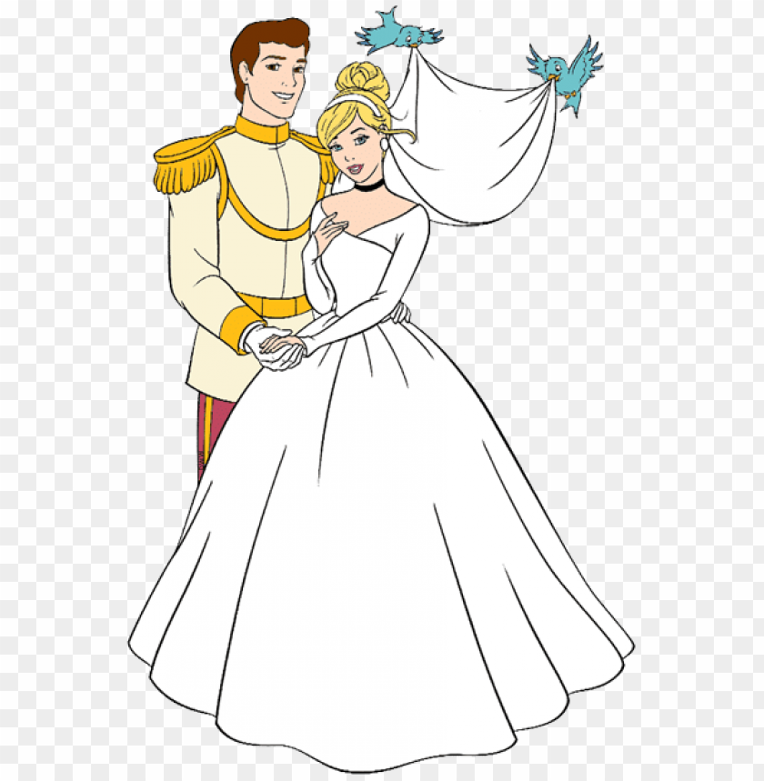 Bride Clipart Cinderella Cinderella And Prince Anime PNG Image With  Transparent Background | TOPpng