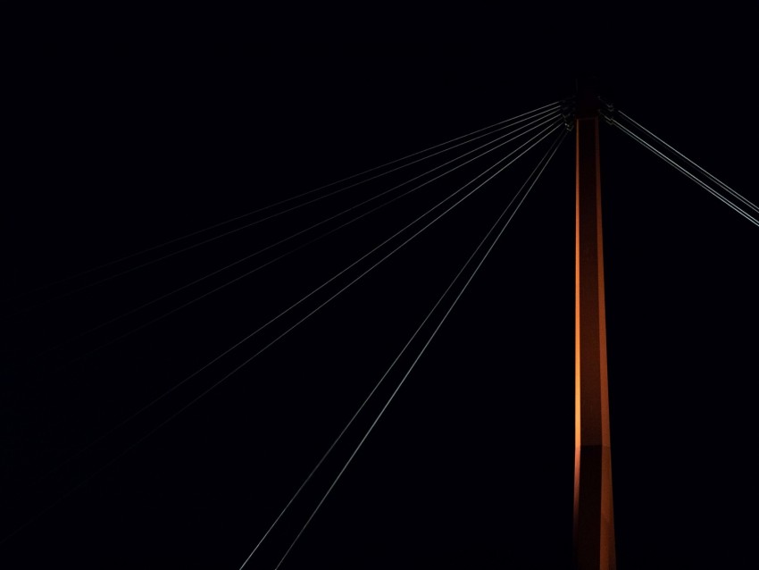 bridge, support, dark, backlight, minimalism