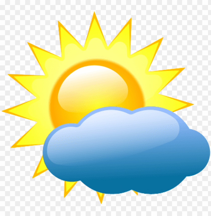 Bright Sun Some Clouds - Weather Symbols PNG Transparent With Clear ...