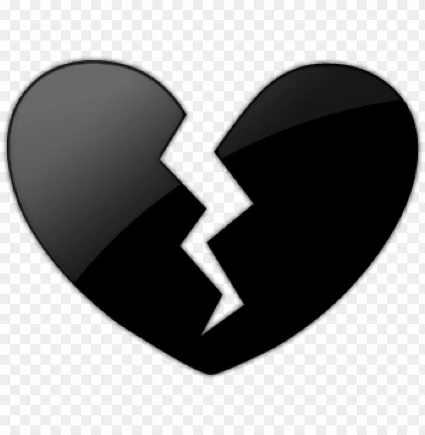 broken heart clipart black and white