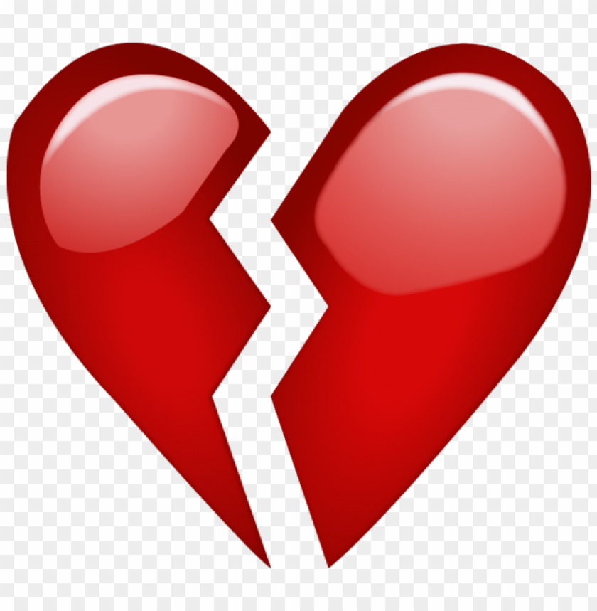 Broken Red Heart Emoji Free PNG Image With Transparent Background