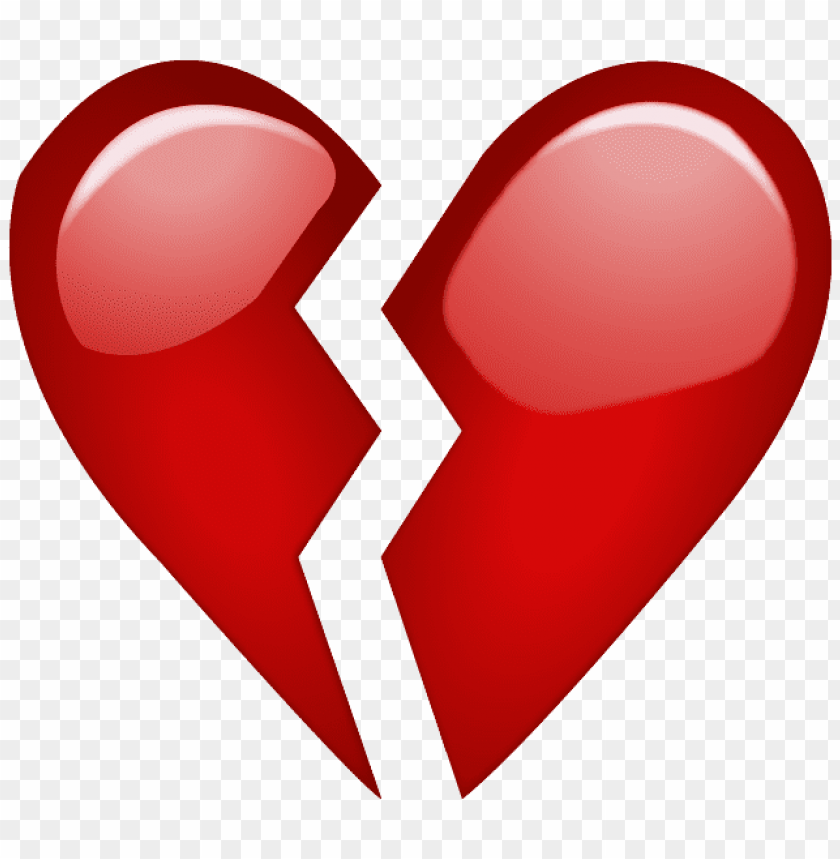 broken red heart emoji png clipart png photo - 35397