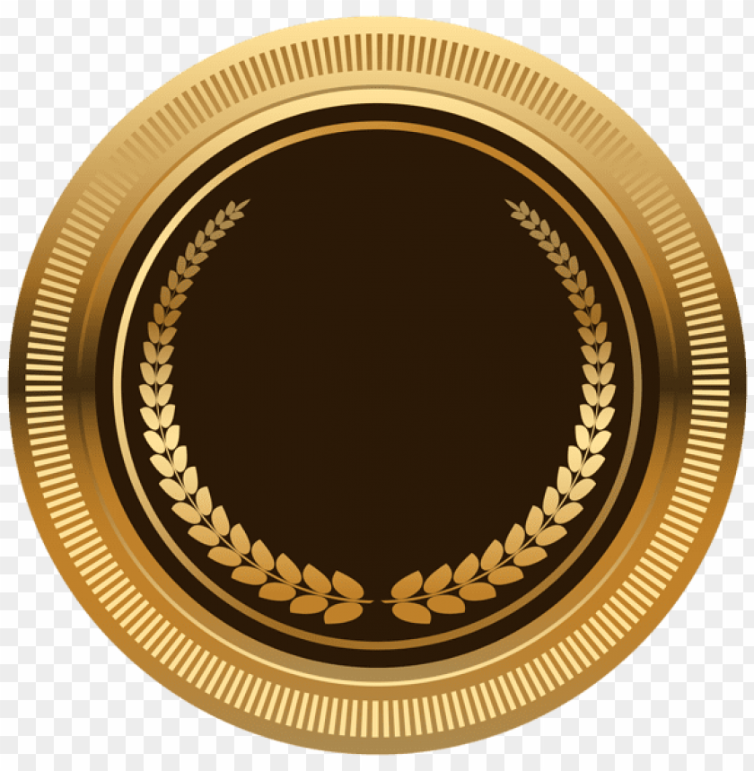 Brown Gold Seal Badge Clipart Png Photo - 50827
