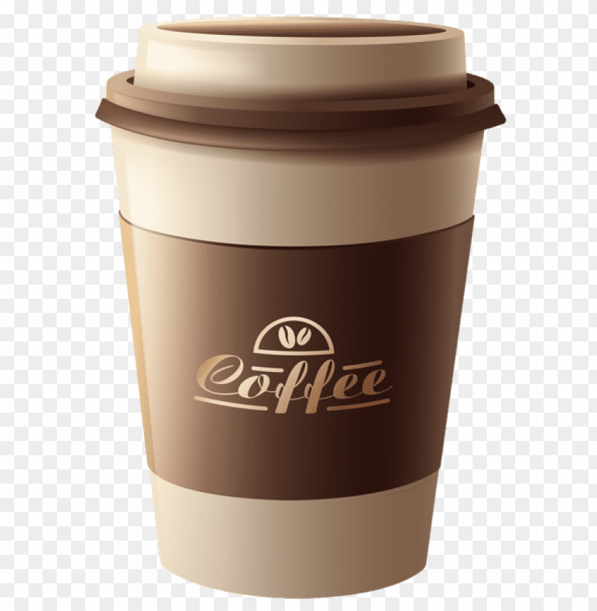 brown plastic coffee cup clipart png photo - 54476