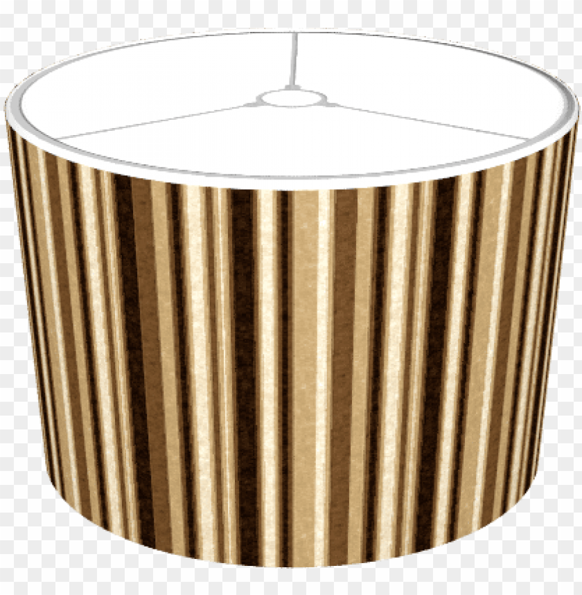 Brown Striped Lamp Shades Png Image, Striped Lamp Shades