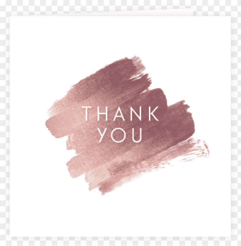 Brushstroke Thank You Card Rose Gold C Shell Png Image With Transparent Background Toppng