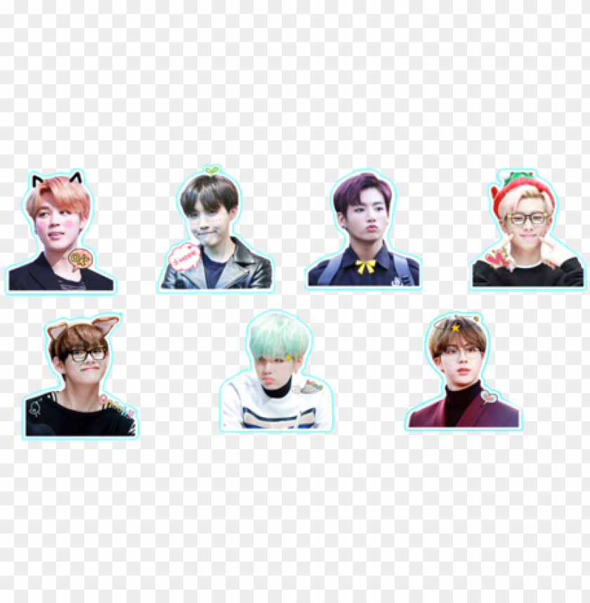 free PNG bts png stickers - bts photo sticker set PNG image with transparent background PNG images transparent
