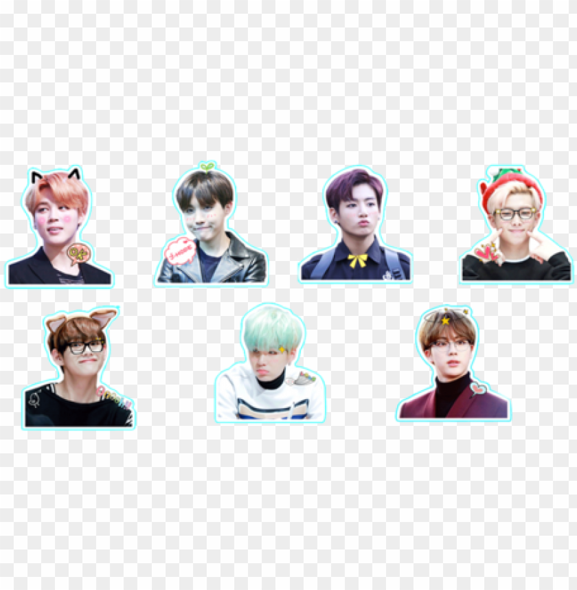 bts png stickers bts photo sticker set PNG transparent with Clear Background ID 174755