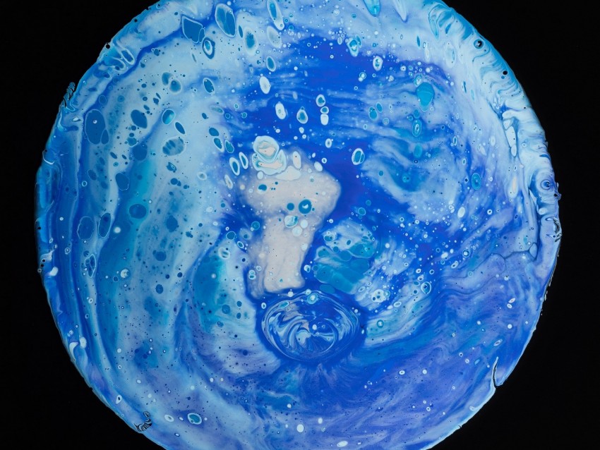 bubble, texture, macro, acrylic, blue