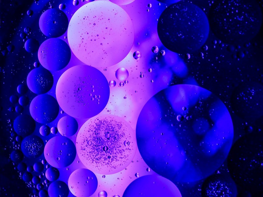 bubbles, air, circles, structure, transparent, purple, dark