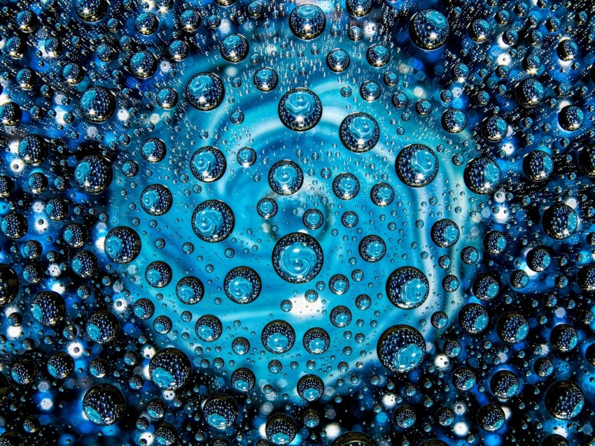 bubbles, blue, patterns, circles