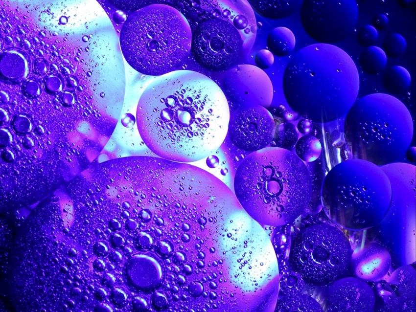 bubbles, drops, circles, structure, transparent, purple, dark