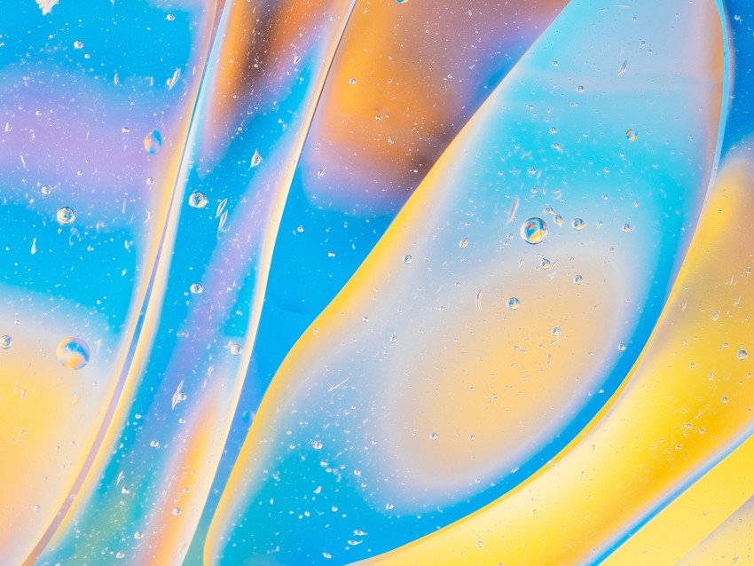 bubbles, gradient, shape, surface, yellow, blue