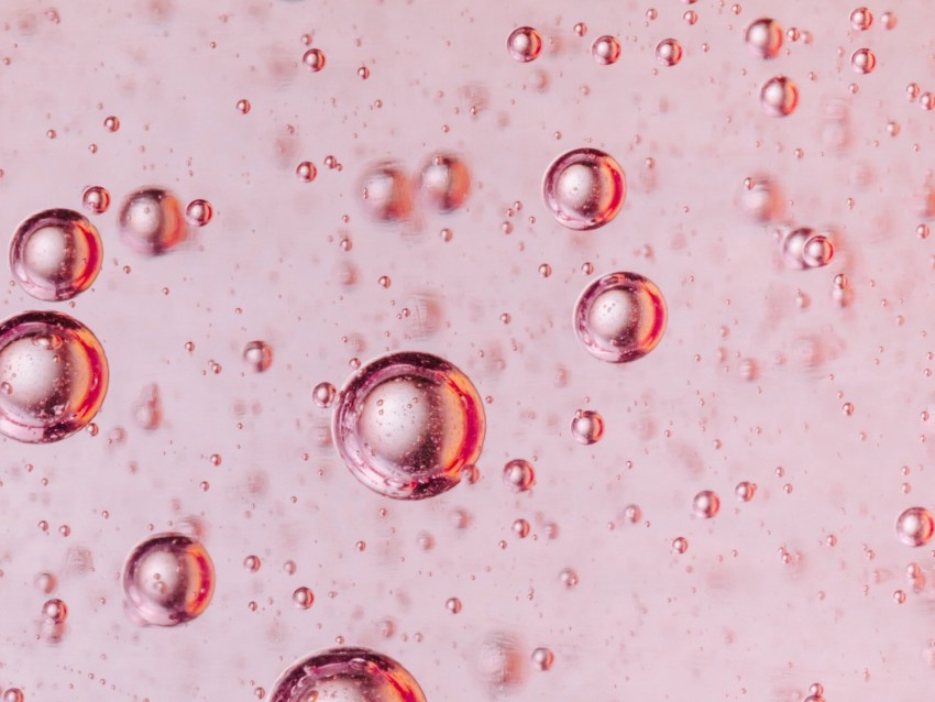 bubbles, liquid, macro, pink