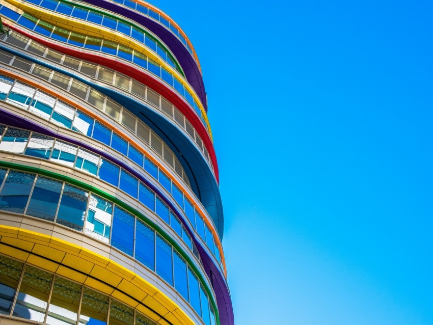 building, facade, colorful, architecture, modern