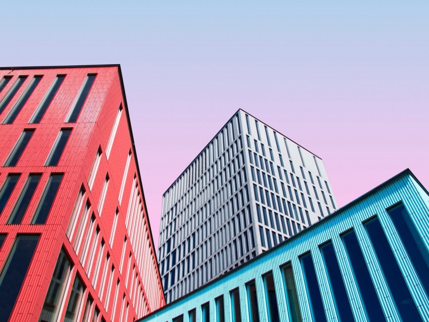 Buildings Architecture Colorful Symmetry Minimalism Png - Free PNG Images