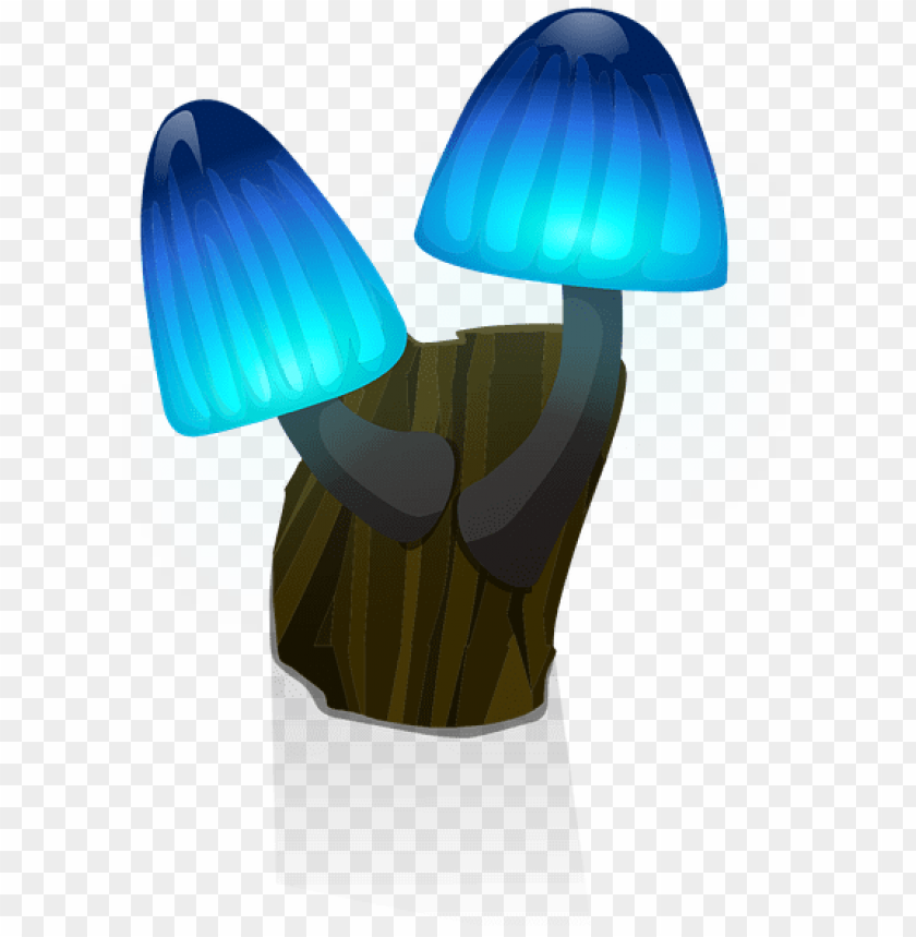 Bulb Clipart Glowing Blue - Glowing Mushrooms Transparent Background PNG Image With Transparent Background