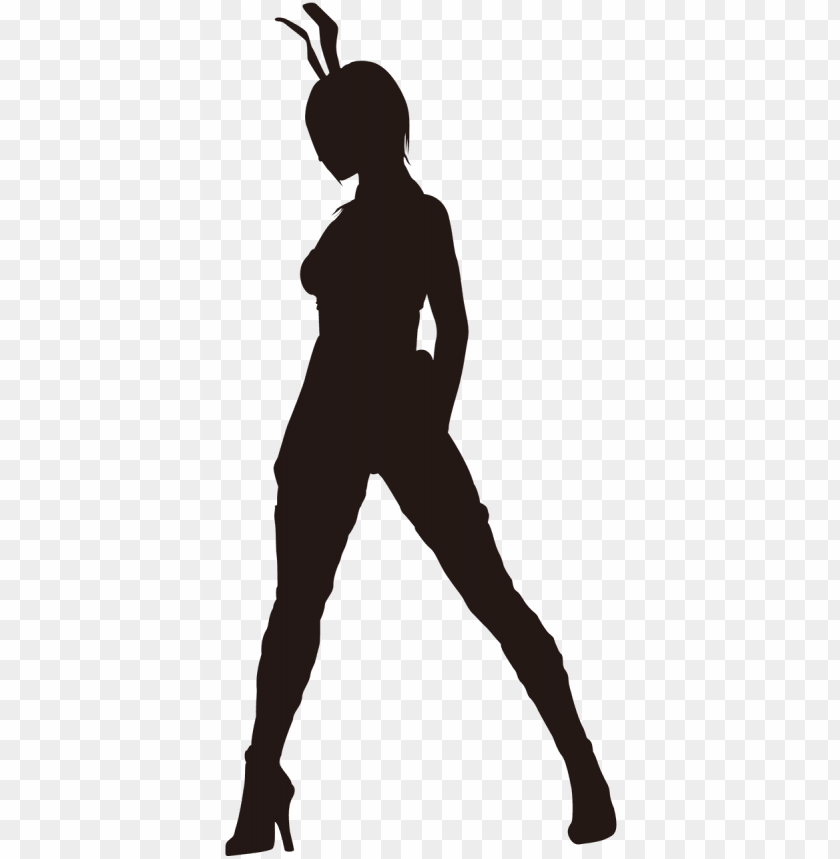 Bunny Girl Silhouette Png Image With Transparent Background Toppng - bunny girl with pink hair roblox