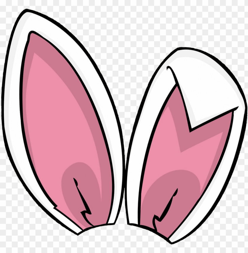 Bunny Rabbit Ears Features Face Head Pink White Girly - Bunny Ears Clip Art PNG Transparent With Clear Background ID 183096