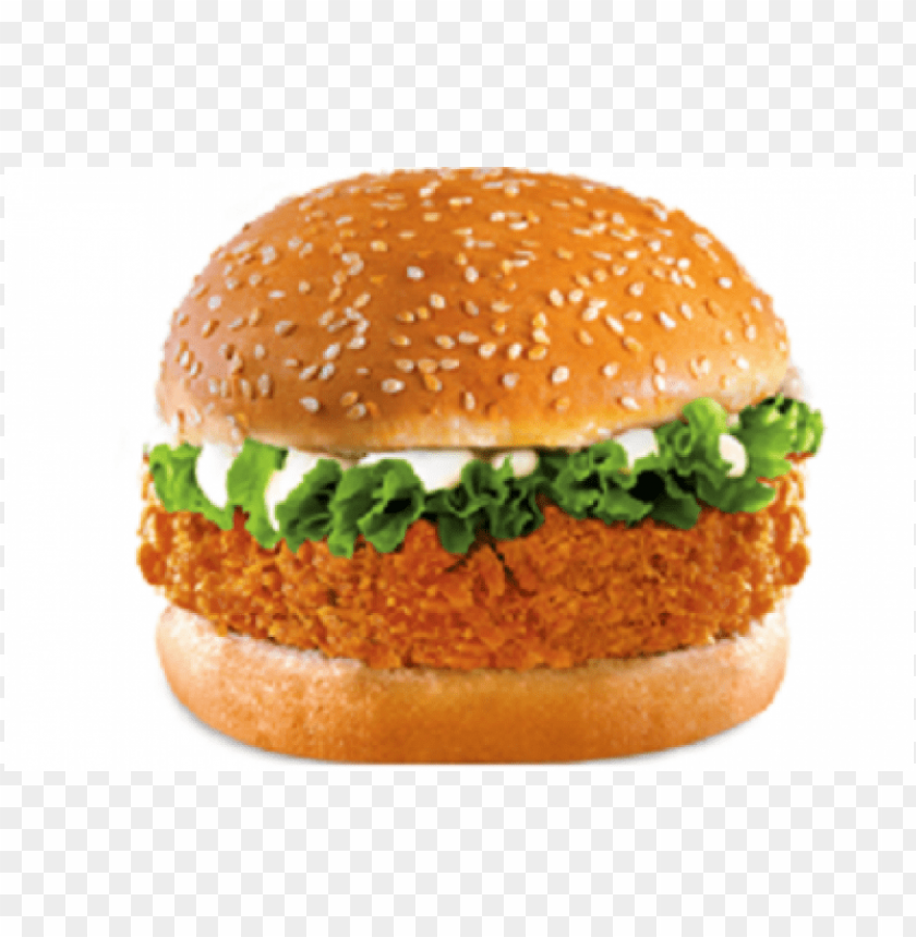 free PNG burger transparent non veg - kfc veg zinger burger PNG image with transparent background PNG images transparent