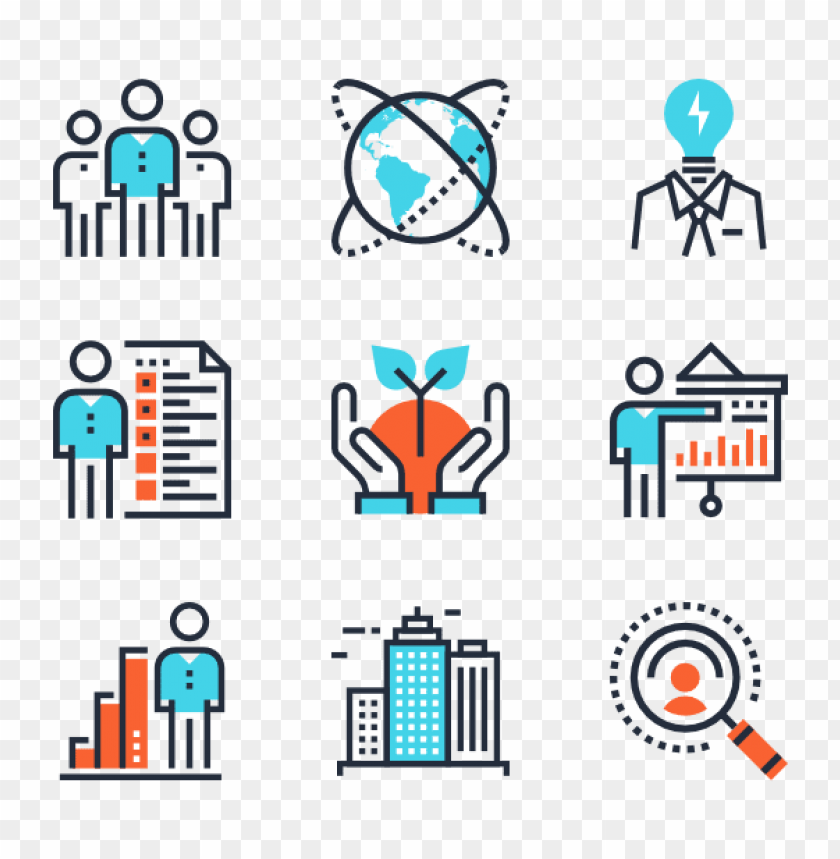 icons, teamwork, globe, innovation, sustainability, data analysis, growth