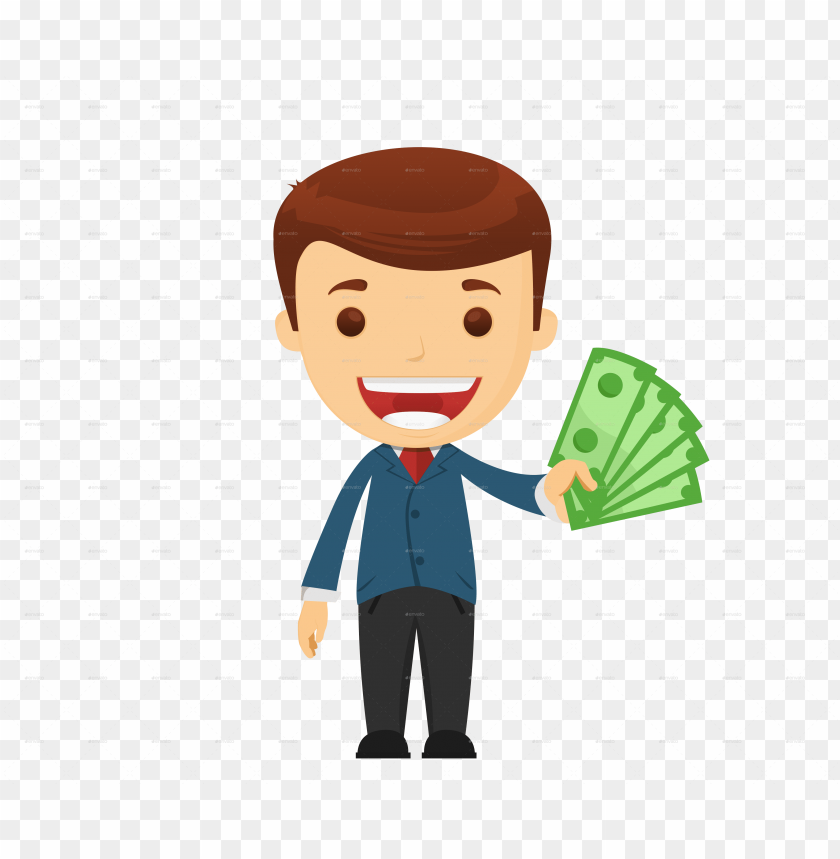 businessman by ekoy - businessman with money cartoon PNG image with  transparent background | TOPpng