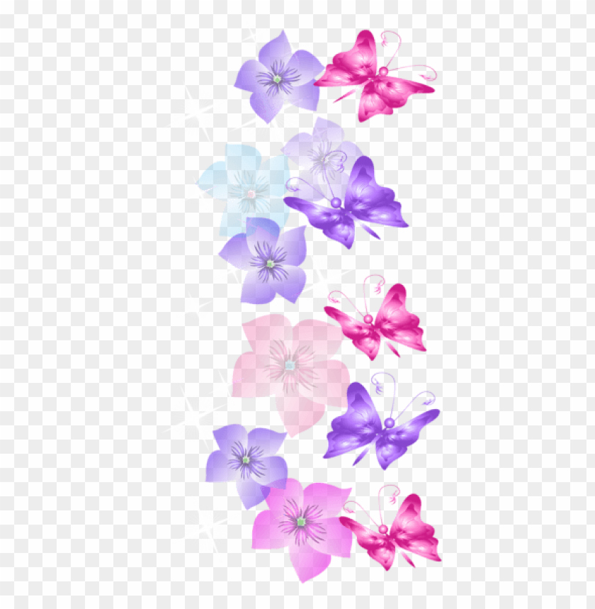 butterflies and flowers decoration