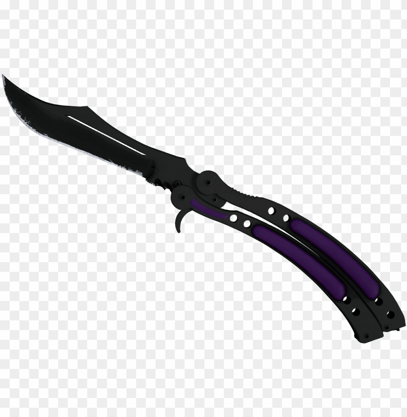 butterfly knife ultraviolet large rendering butterfly knife case hardened ft 03 PNG transparent with Clear Background ID 239305