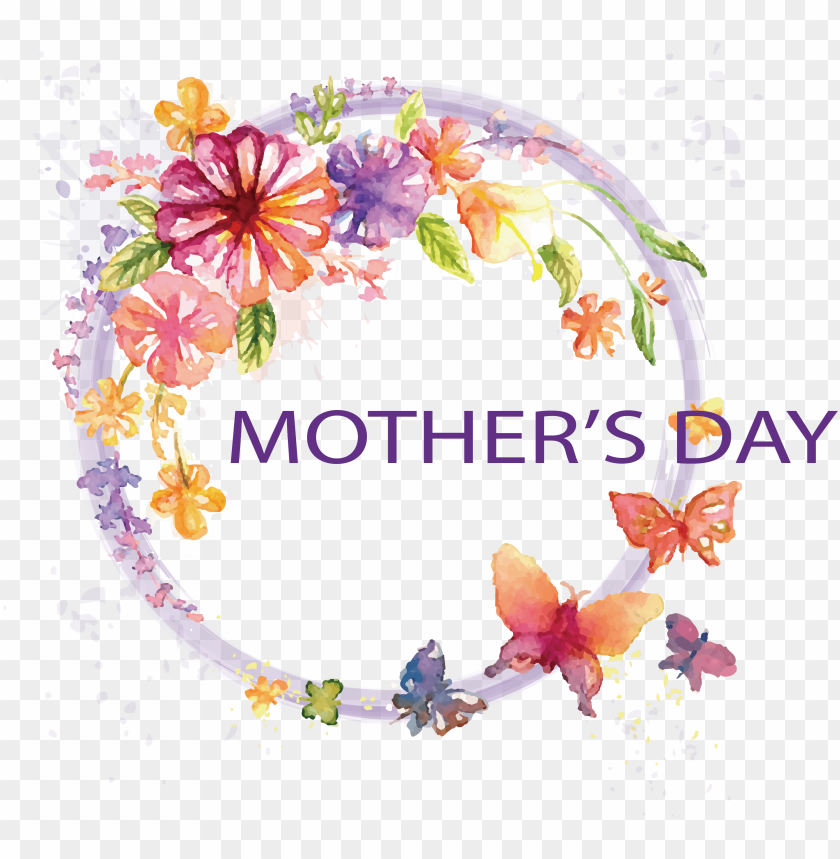 butterfly watercolor painting - mothers day images vector, mother day