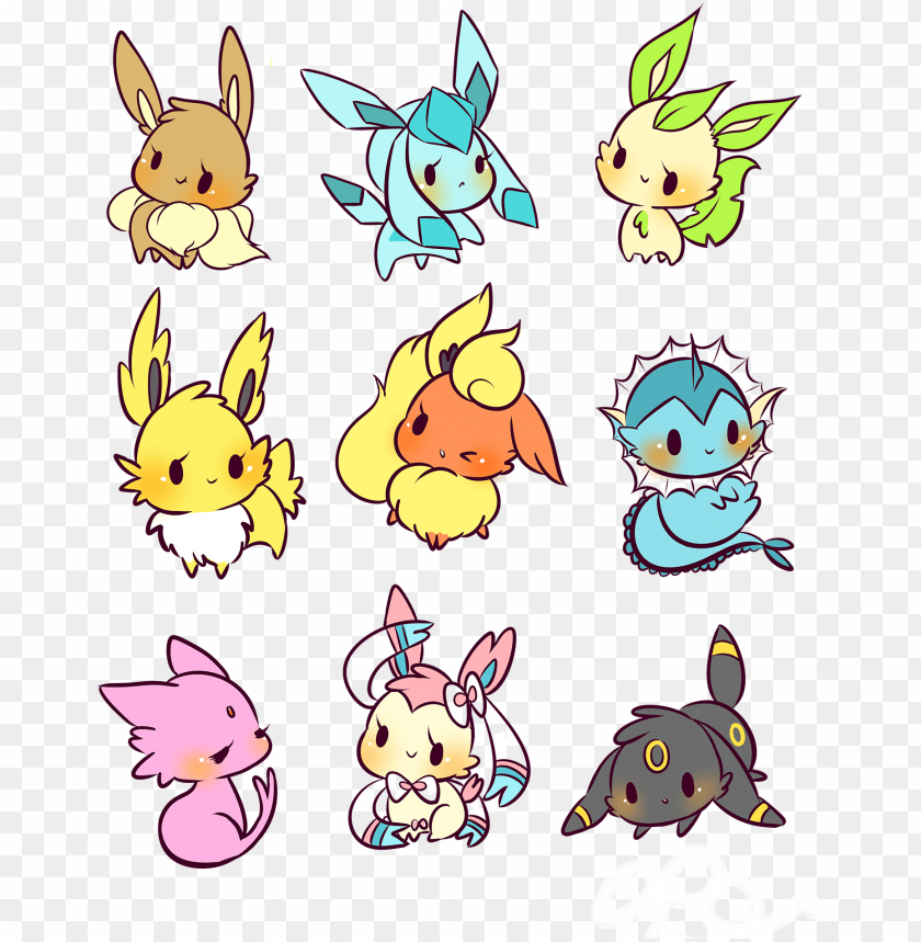 Buttons Are All Eevee Evolutions Drawi Png Image With Transparent Background Toppng