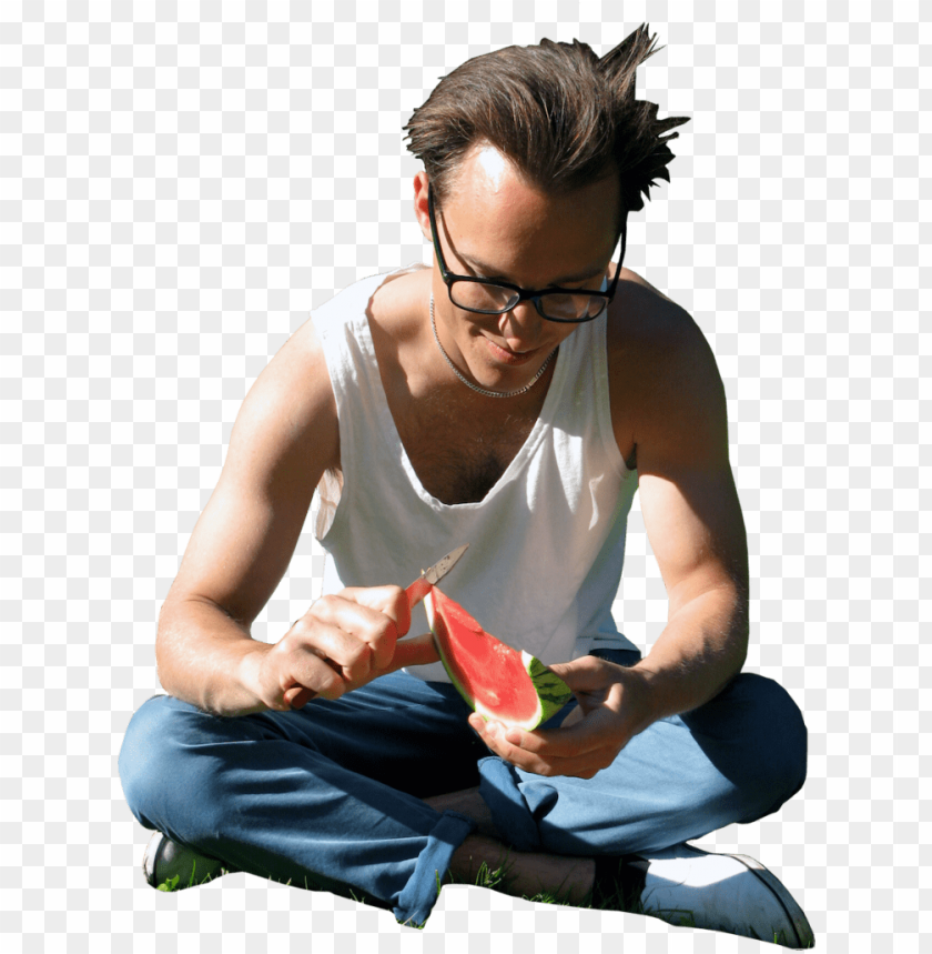 free PNG c, j and i had a few kilograms of water melon sitting - cut out people sitting on grass PNG image with transparent background PNG images transparent