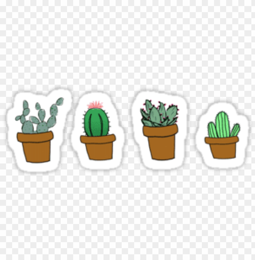 free PNG "cactus hipster drawing" stickers by youtuber-club - stickers tumblr cactus PNG image with transparent background PNG images transparent