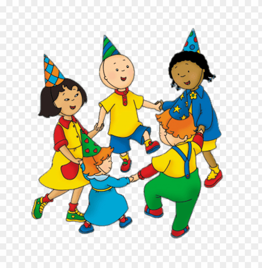 at the movies, cartoons, caillou, caillou and his friends having a party, 