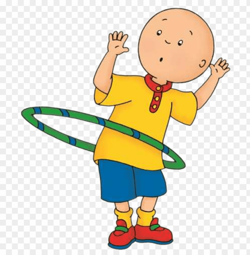 at the movies, cartoons, caillou, caillou playing with the hula hoop, 