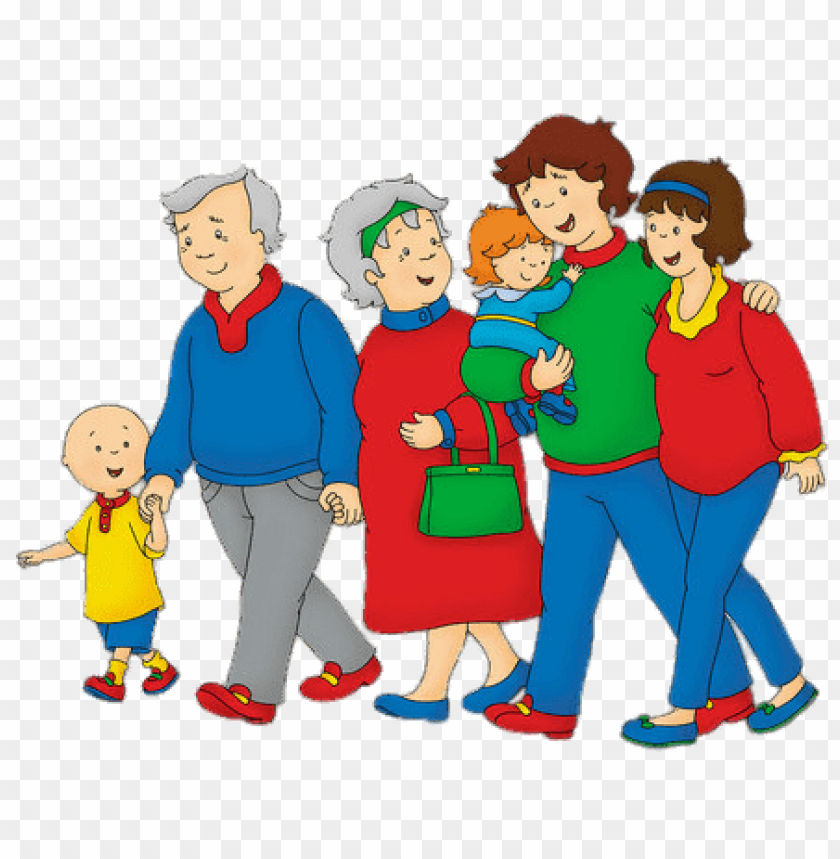at the movies, cartoons, caillou, caillou with his parents and grandparents, 