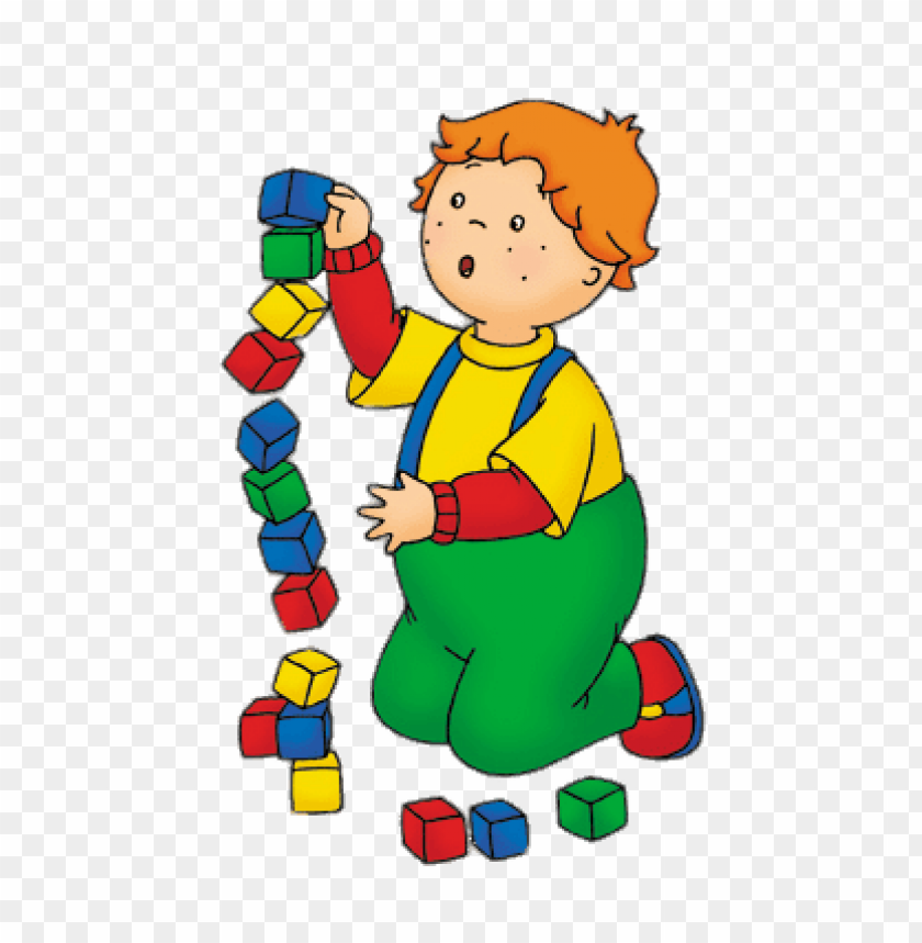 free PNG Download caillou's friend leo playing with building blocks clipart png photo   PNG images transparent