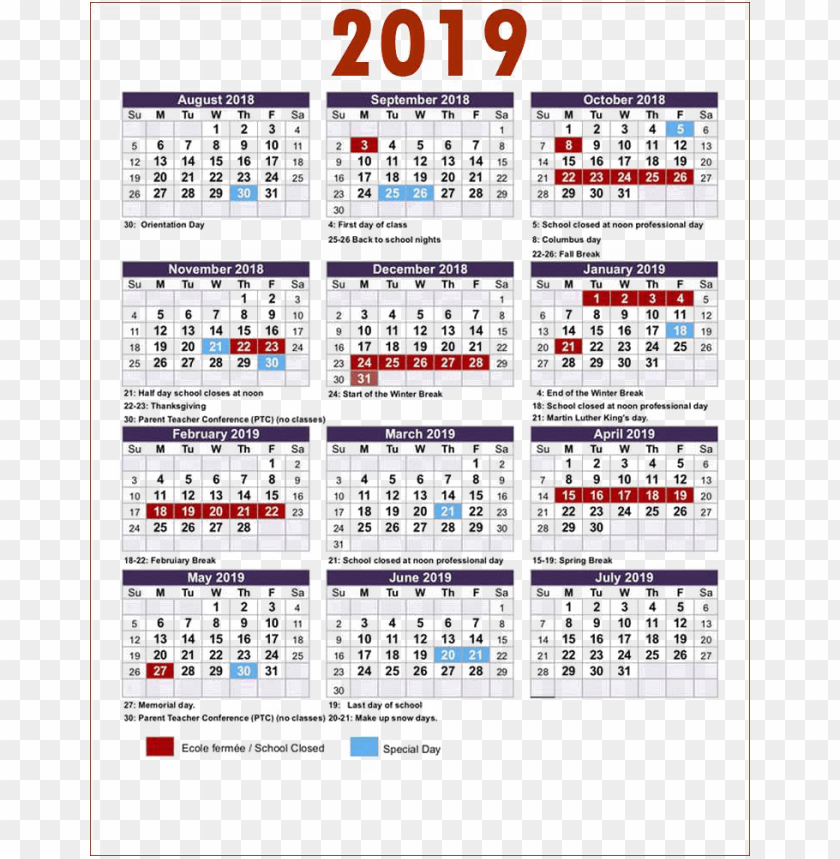 calendar 2019 colorful png png images background -  image ID is 38006