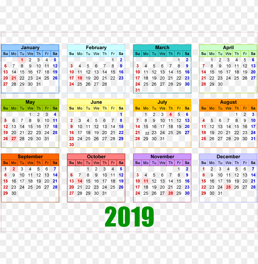 Download Calendar 19 Hd Png Png Images Background Toppng